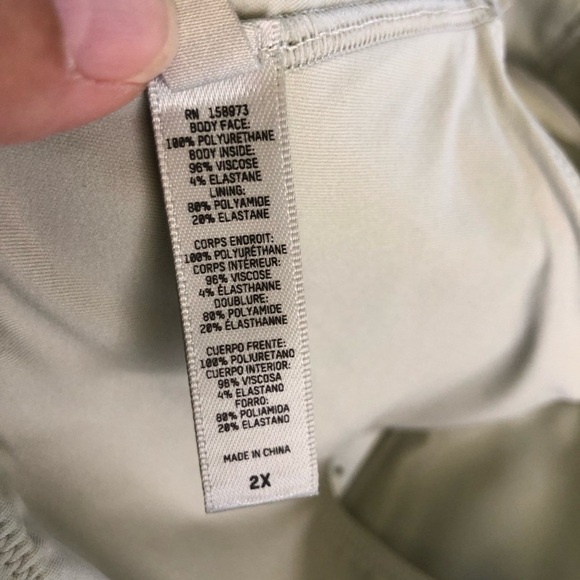 SKIMS Faux Leather Bralette Top in Shell Plus Size 2X - Picture 10 of 15